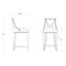 Manhattan Comfort Emperor Faux Leather Barstool in Light Grey- Set of 3 3-BS008-LG - alternate 3